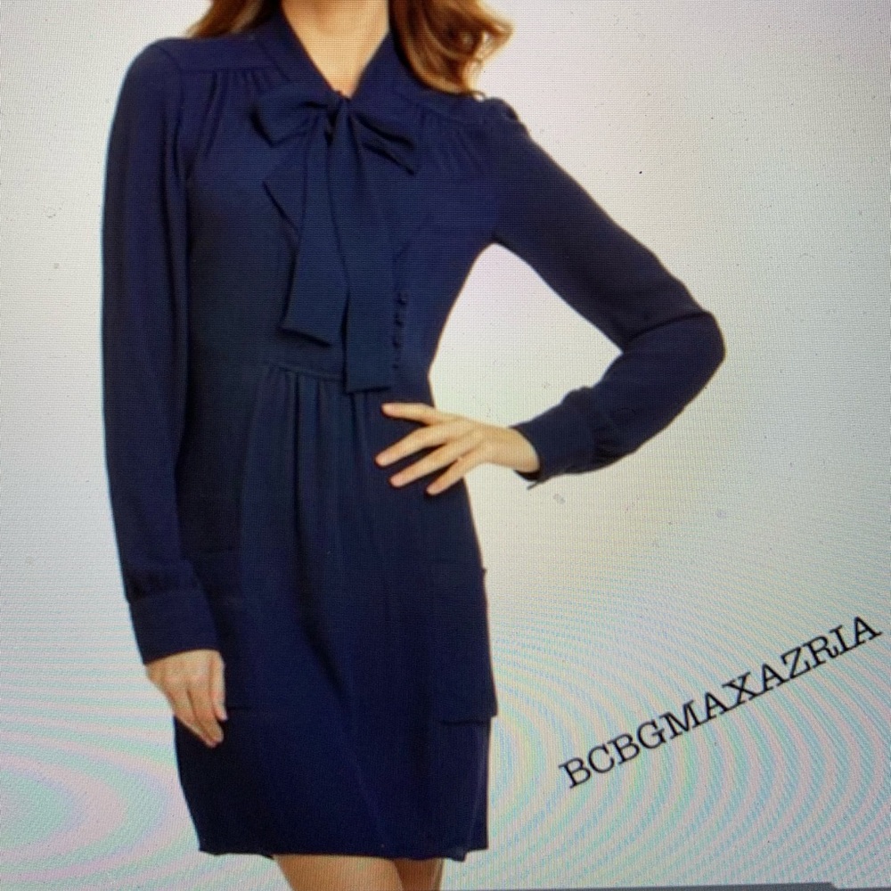 🆕 w/o Tags. BCBGMAXAZRIA “Serenity” Dress in Navy